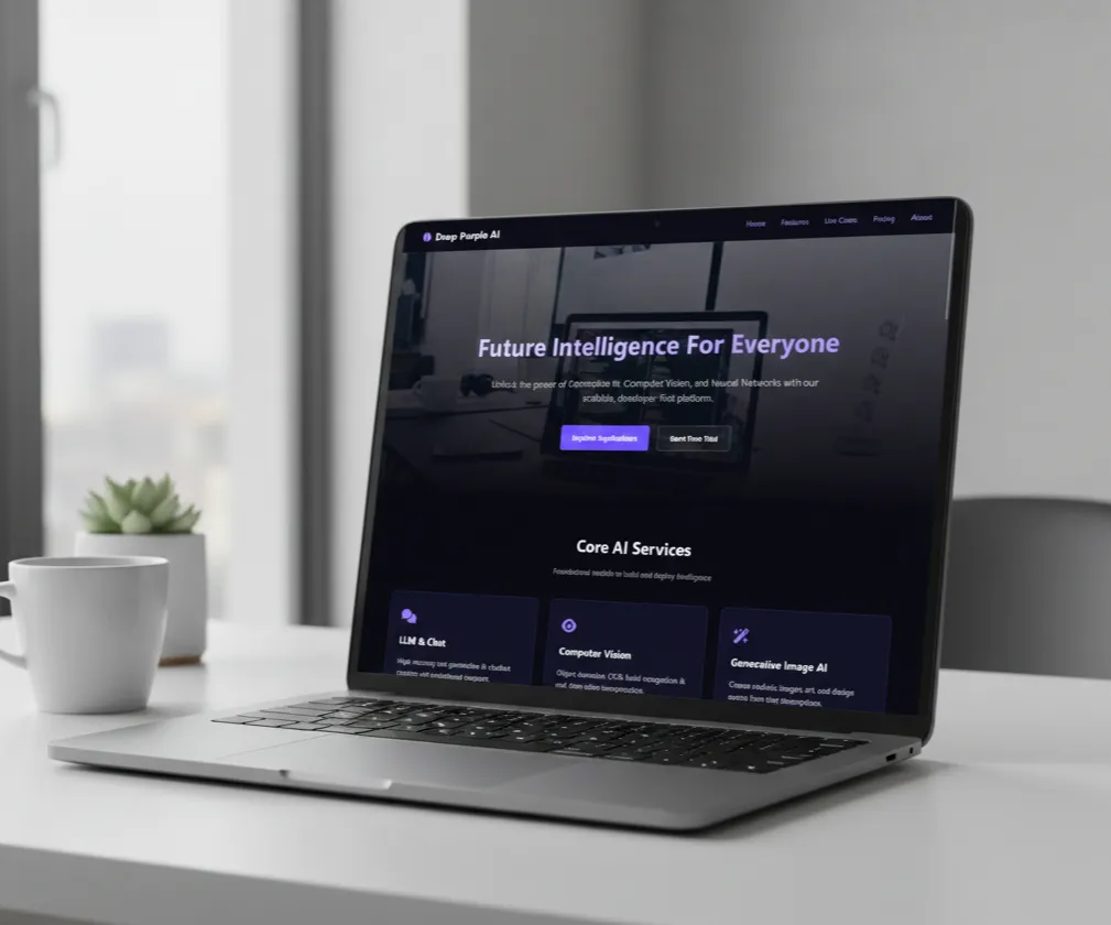 Deep Purple AI platform — device mockup